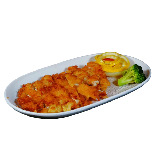 Pollo frito empanado