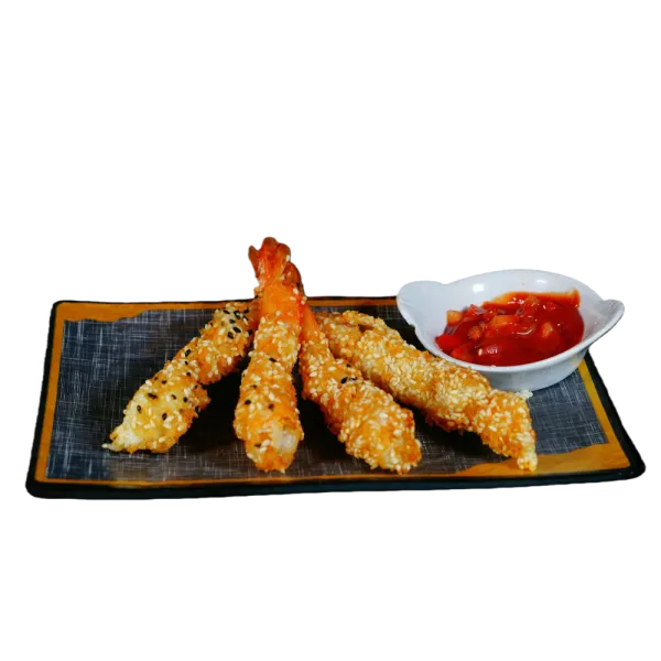 Tempura de gamba con sésamo