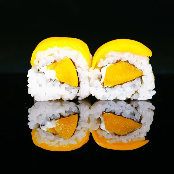 Maki queso, melocotón