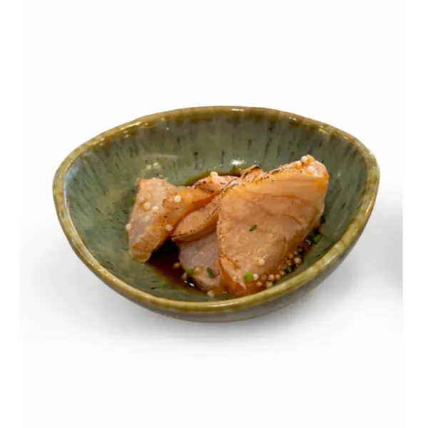 Tataki de salmón flambeado