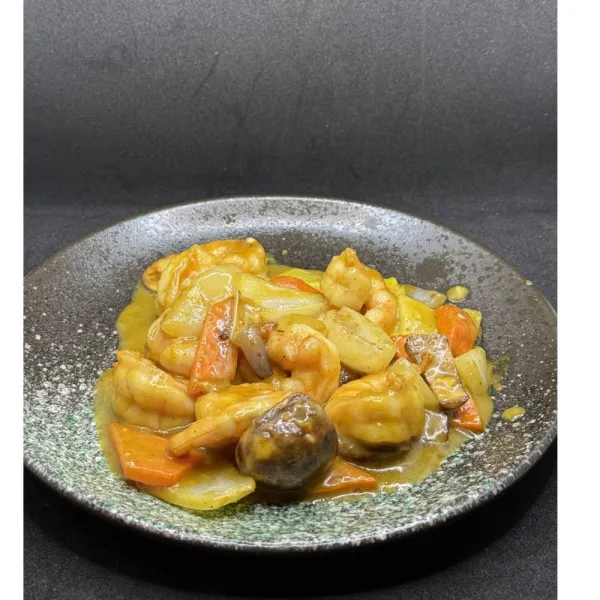 Gambas al curry tailandés