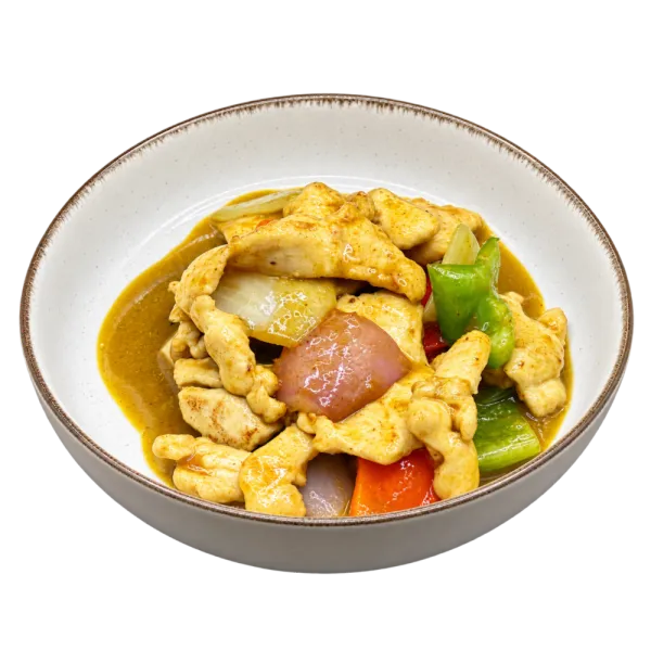 Pollo al curry tailandés