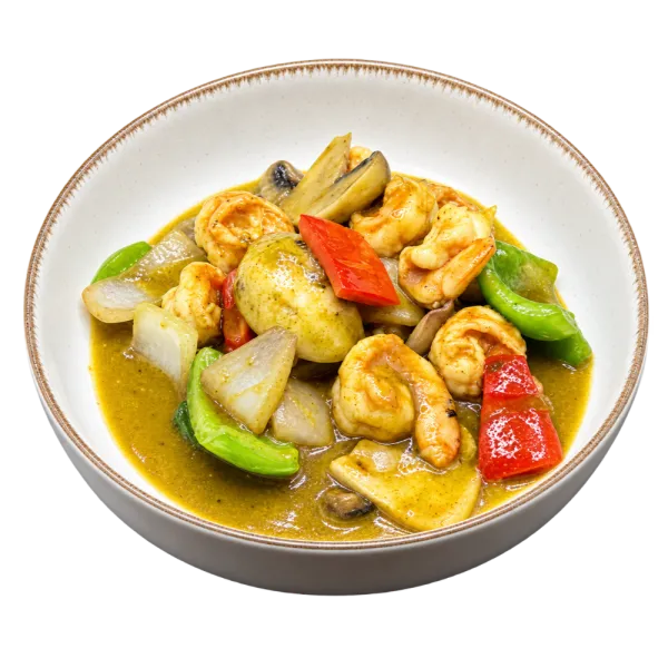 Gambas al curry tailandés