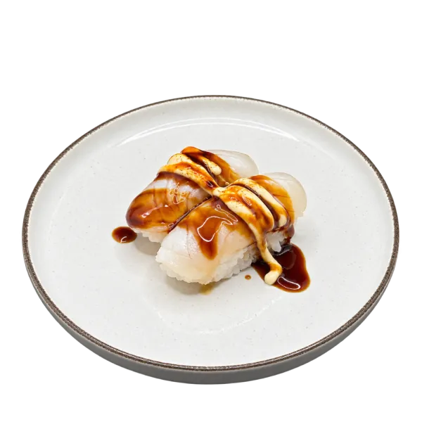 Nigiri de lubina flambeado