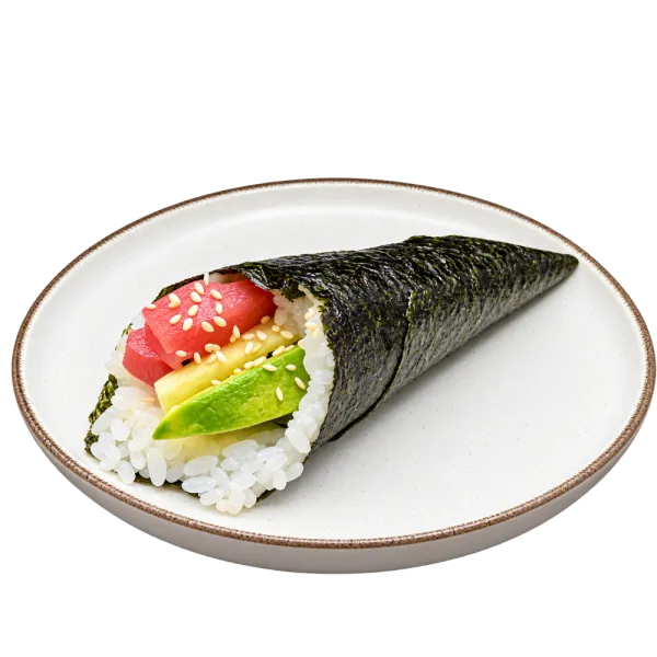 Temaki atún,aguacate,pepino